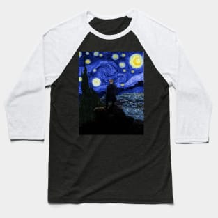 Wanderer under the starry night Baseball T-Shirt